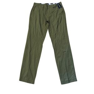 Piombo Men's 33 Olive Green Slim Cotton‎ Blend Pants